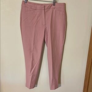 White House Black Market Pink the slim Ankle Cropped Pants size 8